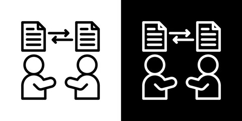 Information Flow Icon Vector Illustration 
