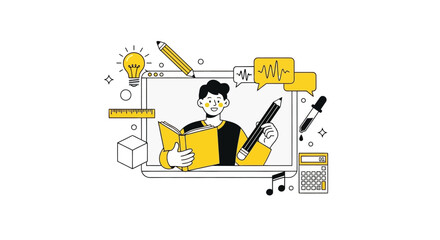 Online Learning and Creative Education A Student Immersed in Knowledge and Digital Tools