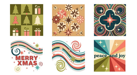 Festive Holiday Designs Christmas Trees, Gifts, Floral Patterns, and Decorative Elements for Seasonal Cheer