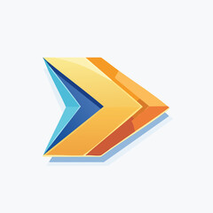 Abstract Arrow Design with Vibrant Colors and Modern Style.