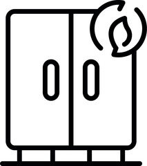 Fireproof filing cabinet ensuring document safety with fire protection symbol, emphasizing fire resistance and security