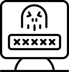 Cybercriminal stealing password from computer, representing online security threats and data breaches