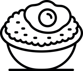 Steaming rice topped with a perfectly fried egg, offering a quick and nutritious meal