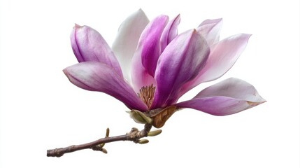Obraz premium Purple magnolia flower, Magnolia felix isolated on white background, with clipping path