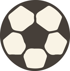 Soccer Ball Icon Classic Team Sports Symbol
