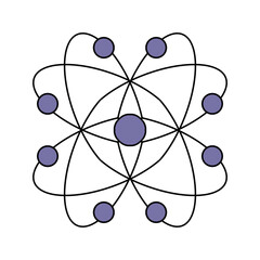 atom icon on white background