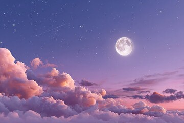 신비로운 보라색 밤