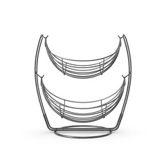 Elegant double metal stand vase holder for fruit or storage