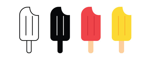 Set of popsicle icon set. Ice cream icon. vector illustration