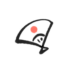 日の丸デザインのおめでたい扇子　正月素材・墨絵