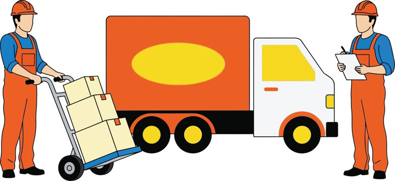 Moving company services professional movers and packers delivery truck