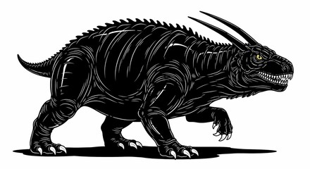 Obraz premium tyrannosaurus dinosaur vector illustration