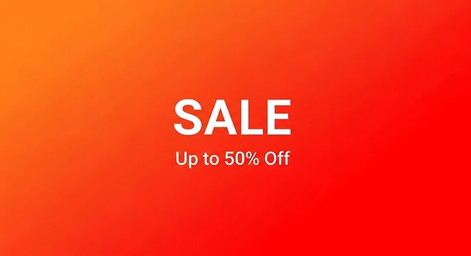Vibrant Sale Announcement with Bold Text and Gradient Background.