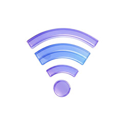 Modern glassy WiFi symbol for tech presentations