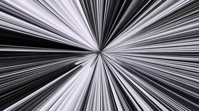 Seamless abstract monochrome loop overlay animation with radial light burst pattern background with dynamic lines creating a starburst effect
 - Powered by Adobe
