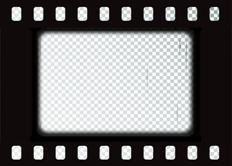Frame film old video cinematic vintage movie border transparent retro reel