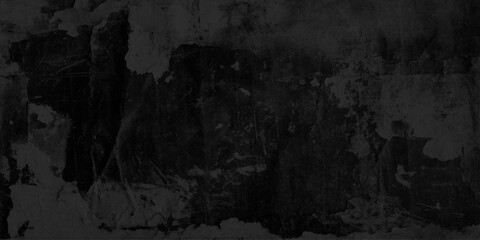abstract poster black grunge old stained wall texture, dark Black brick or charcoal wall texture, grunge and dirty panoramic concrete wall with cracks and scratcthes.