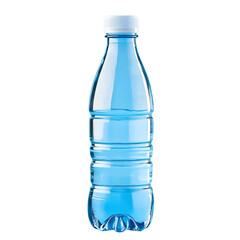 Cooling Bottled Water on Vibrant Blue Background: Professional Refreshment