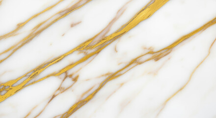 White marble surface with elegant gold veining and smooth texture for luxury interior design