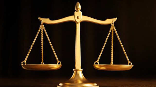 Scales of Justice Golden Balance