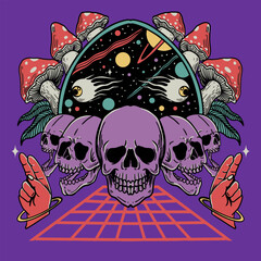 Psychedelic Skull
