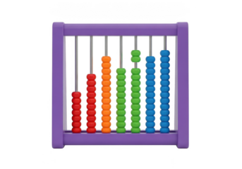 Colorful abacus teaches basic math skills for kids, learning addition and subtraction fun