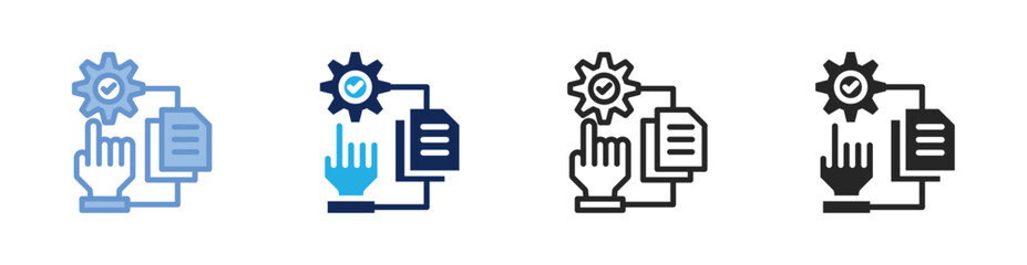 Information Management Icon Collection Featuring Multiple Styles
