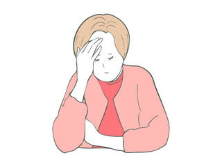 イラスト　女性　挿絵　素材