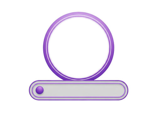 Modern elegant purple circle frame and text box for captivating digital content creation