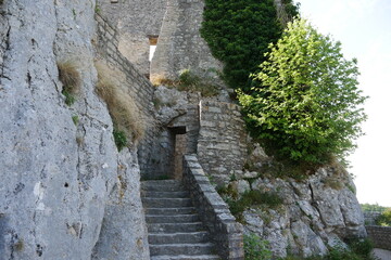 Treppe auf der Burgruine Reußenstein Schwäbische Alb