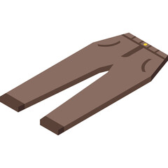 Brown Colored Trousers With A Transparent Background Ideal For Fashion And Design Projects