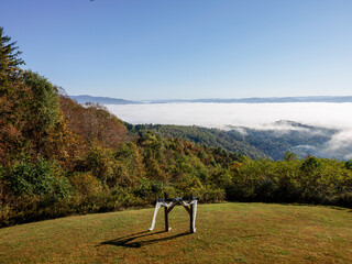 Morning Fog Over Cranberry Glades &ndash; Autumn Landscape of Appalachian Mountains, West Virginia
