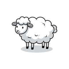 vector illustration of sheep