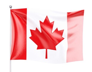 Stylized Canadian flag isolated on transparent background