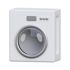 Washing machine 3d render icon illustration	
