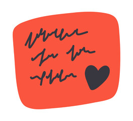 Note. An abstract image of a letter or note for Valentine's Day.