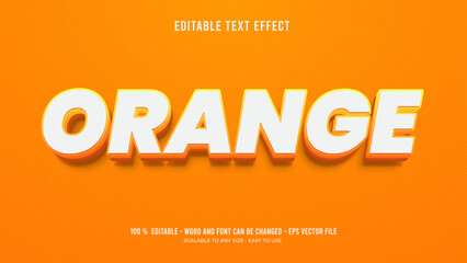 orange editable text effect