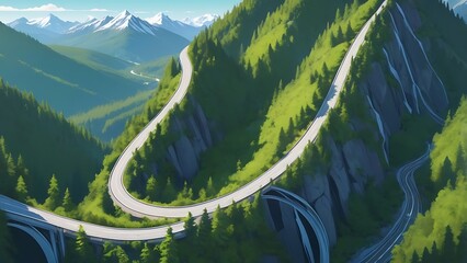 mountain landscape with blue sky