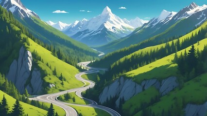 panorama of the mountains