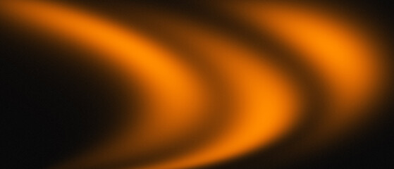 Minimal black orange abstract background featuring grainy wave motion and noisy textured wide...