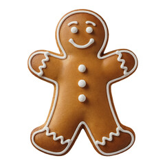 gingerbread man isolated on white