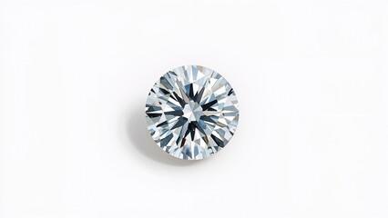 Dazzling diamond on white background