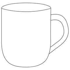 シンプルなマグカップ線画アイコン