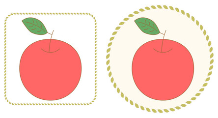 りんごと葉っぱのカラーバージョンセット