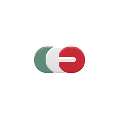 Abstract logo with overlapping circles, green white and red, representing the flag of Italy