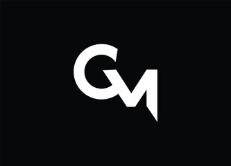 GM Monogram Logo Design &mdash; Minimalist Two Letter Modern Lettermark for Branding
