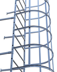 iron ladder on a white