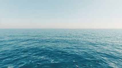 Obraz premium A peaceful blue sea and gradient sky backdrop