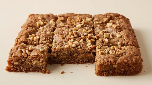 Apple walnut white chocolate cake squares dessert blondie bar