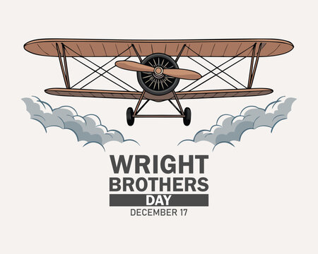 vector graphic of wright brothers day good for wright brothers day celebration. flat design. flyer design. flat illustration.